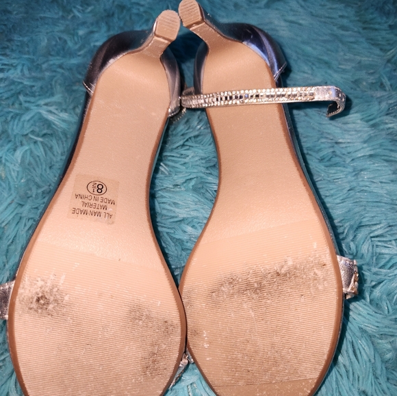 D ❤️ strappy heels Rhinestone ankle strap Stiletto Heels - Picture 8 of 13